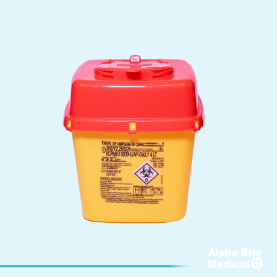 Recipient / Cutii polipropilena 4 L pt. intepatoare–taietoare BIOSAFE