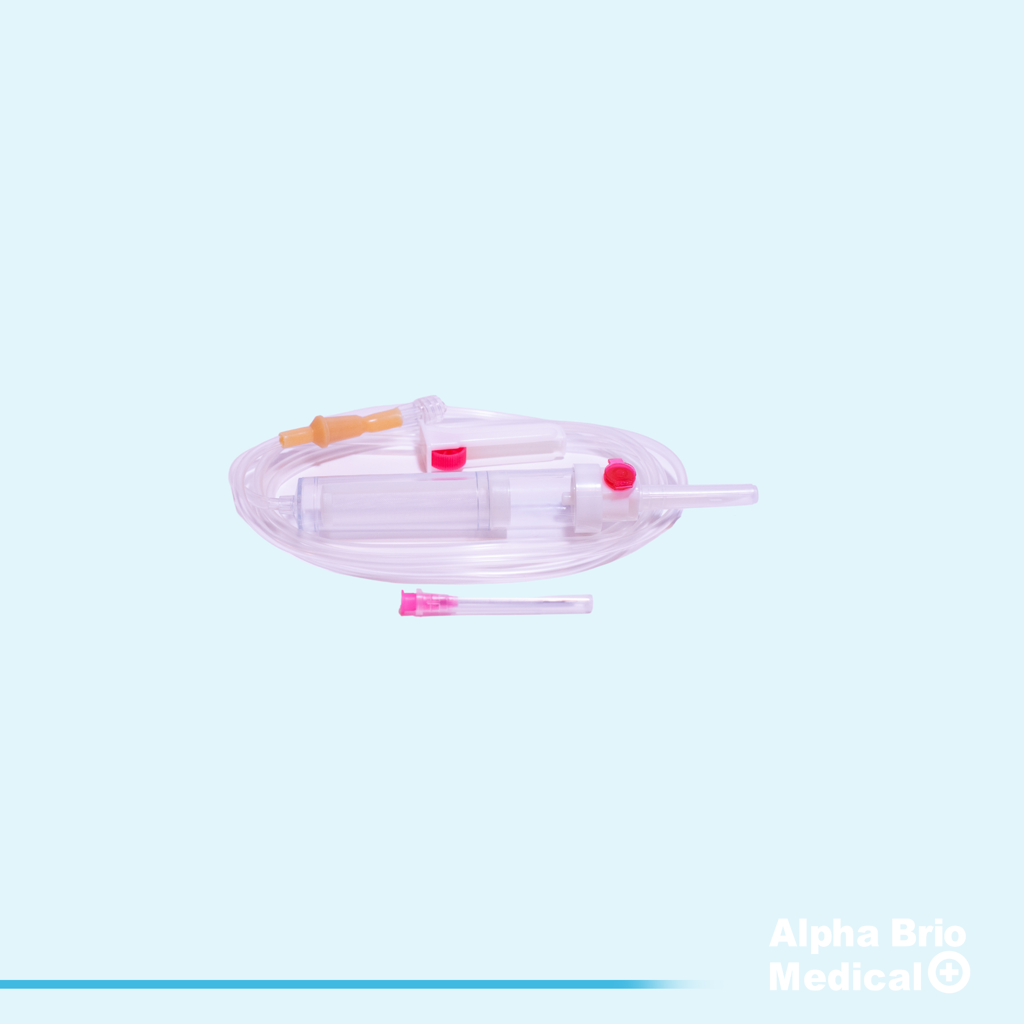 Set transfuzie cu ac plastic tip luer lock BIOSAFE