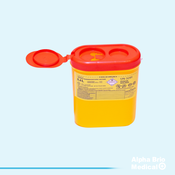 Recipient / Cutii polipropilena 0,4 L pt. intepatoare–taietoare BIOSAFE