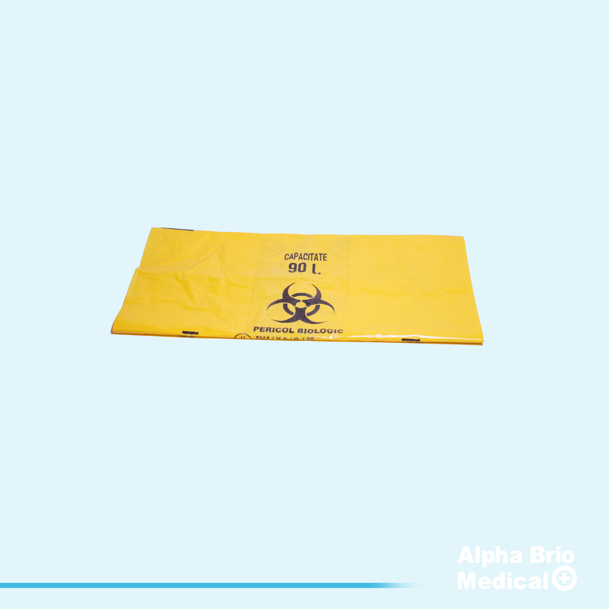 Saci galbeni 90 L “Pericol Biologic” pentru deseuri infectioase