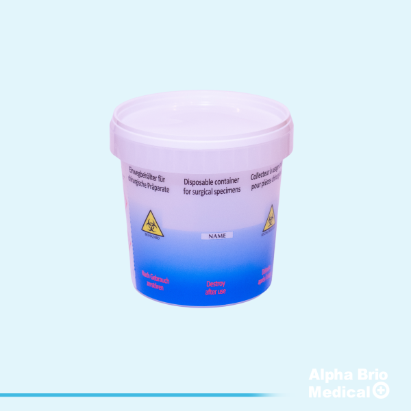 Recipient din plastic 250 ml pt probe anatomo-patologie si plasma BIOSAFE