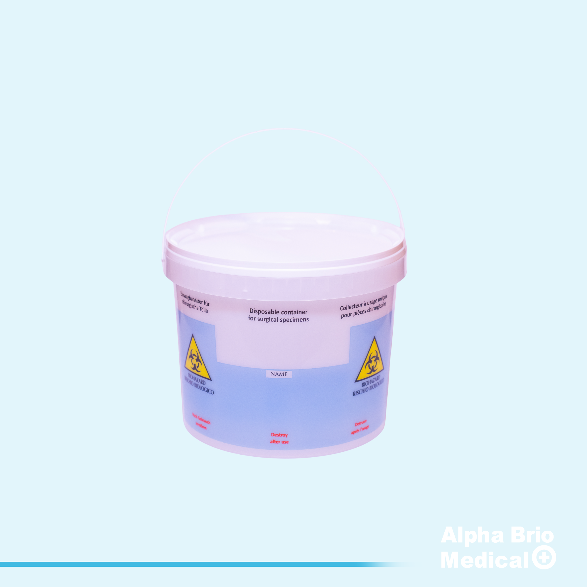 Recipient din plastic 500 ml pt probe anatomo-patologie si plasma BIOSAFE