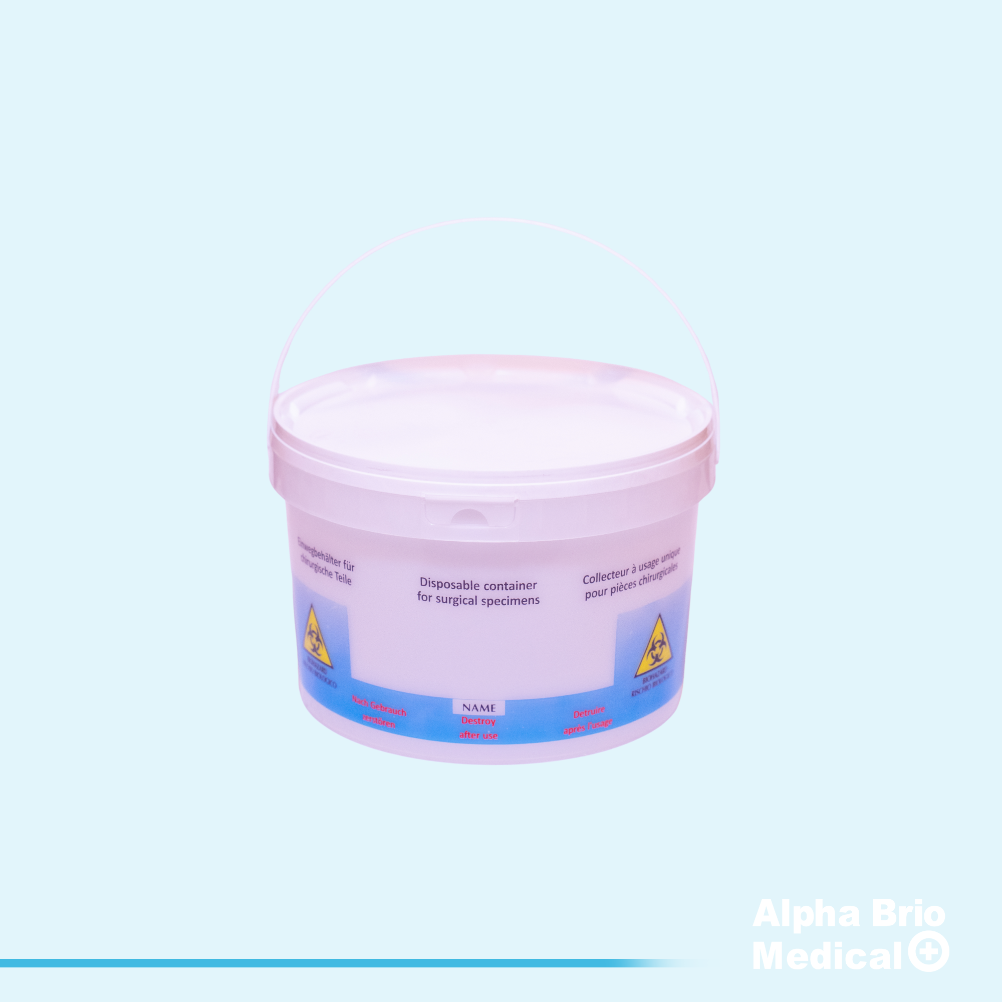 Recipient din plastic 2300 ml pt probe anatomo-patologie si plasma BIOSAFE