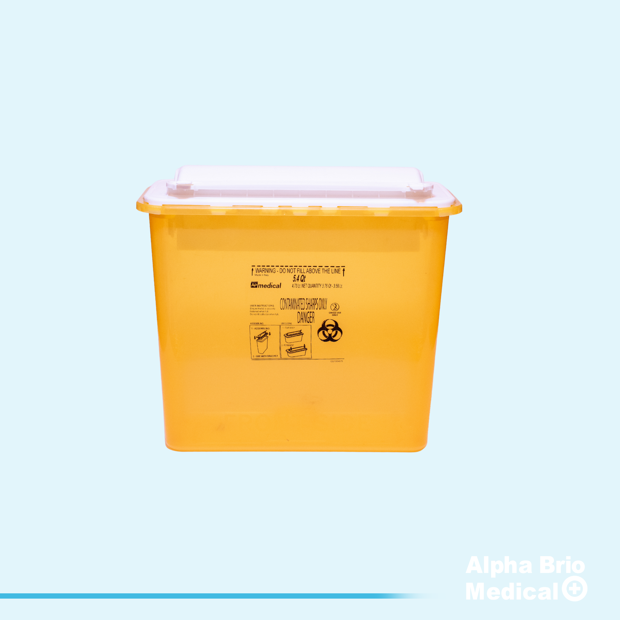 Recipiente polipropilena 5,4 L pt. deseuri farmaceutice BIOSAFE